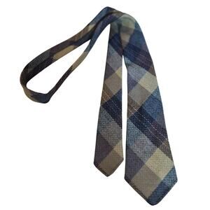 Vintage Craigmill made in Scotland 100% wool tie neutral plaid